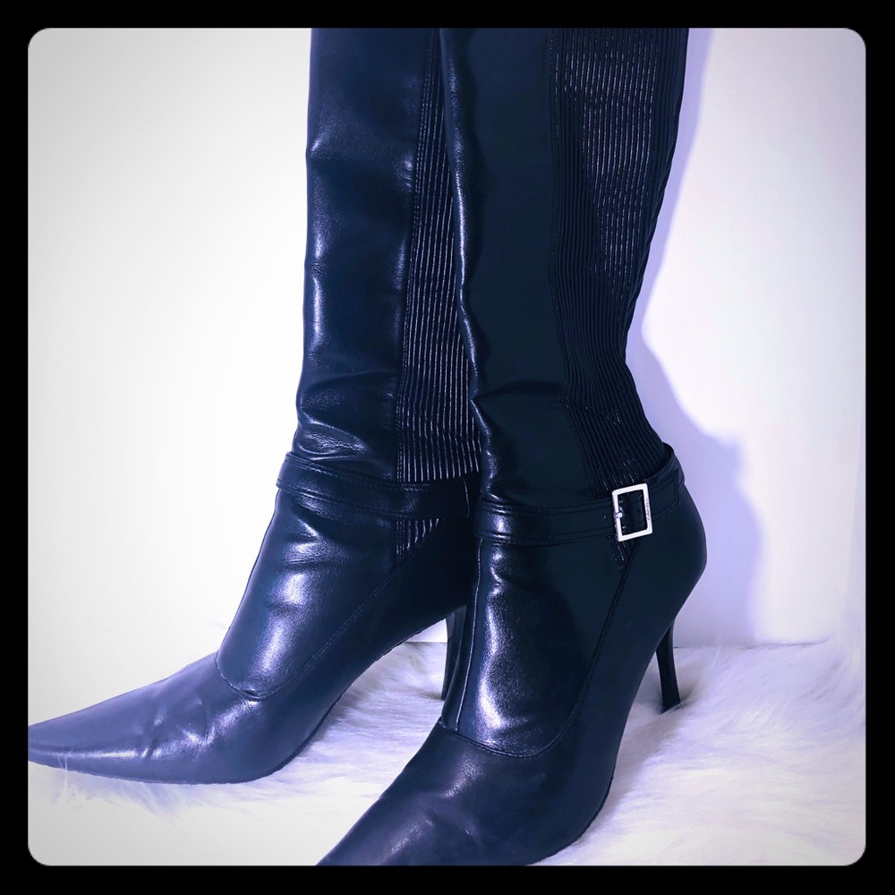 Stunning Calvin Klein Black boots 8M leather